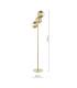 Lycia 3 Light Floor Lamp Satin Gold and Gold Ombre Glass-4