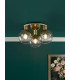Lycia 3 Light Flush Satin Gold and Gold Ombre Glass-2