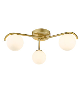 Orlena 3 Light Flush Satin Gold and Opal Glass-1