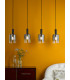 Savannah 4 Light Bar Ceiling Pendant Matt Black and Smoked Glass-2
