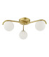 Orlena 3 Light Flush Satin Gold and Opal Glass-5