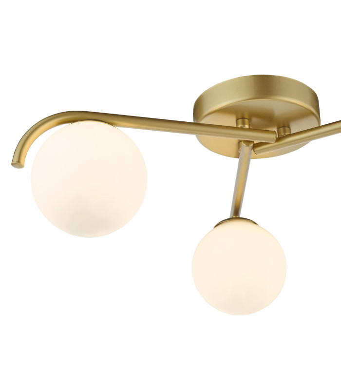 Orlena 3 Light Flush Satin Gold and Opal Glass-6