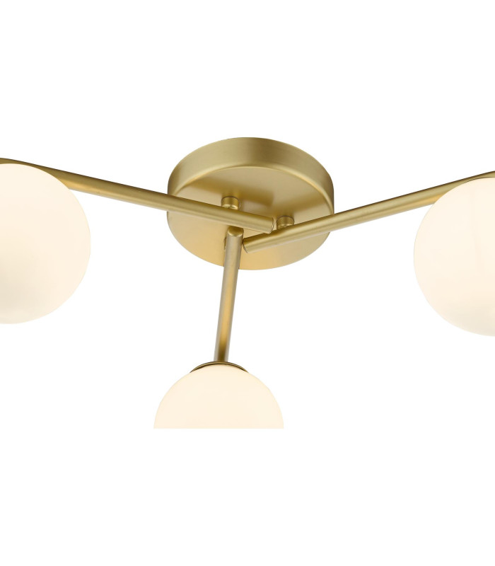 Orlena 3 Light Flush Satin Gold and Opal Glass-7