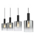 Savannah 4 Light Bar Ceiling Pendant Matt Black and Smoked Glass-9