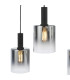 Savannah 6 Light Bar Ceiling Pendant Matt Black and Smoked Glass-8