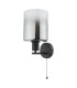 Savannah Wall Light Matt Black and Smoked Glass-5