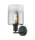 Savannah Wall Light Matt Black and Smoked Glass-6