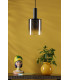 Savannah Ceiling Pendant Matt Black and Smoked Glass-3