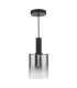 Savannah Ceiling Pendant Matt Black and Smoked Glass-5