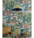 Alvaro 3 Light Ceiling Pendant Brushed Brass and Blue With Shade-3