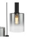 Savannah 3 Light Cluster Ceiling Pendant Matt Black and Smoked Glass-6