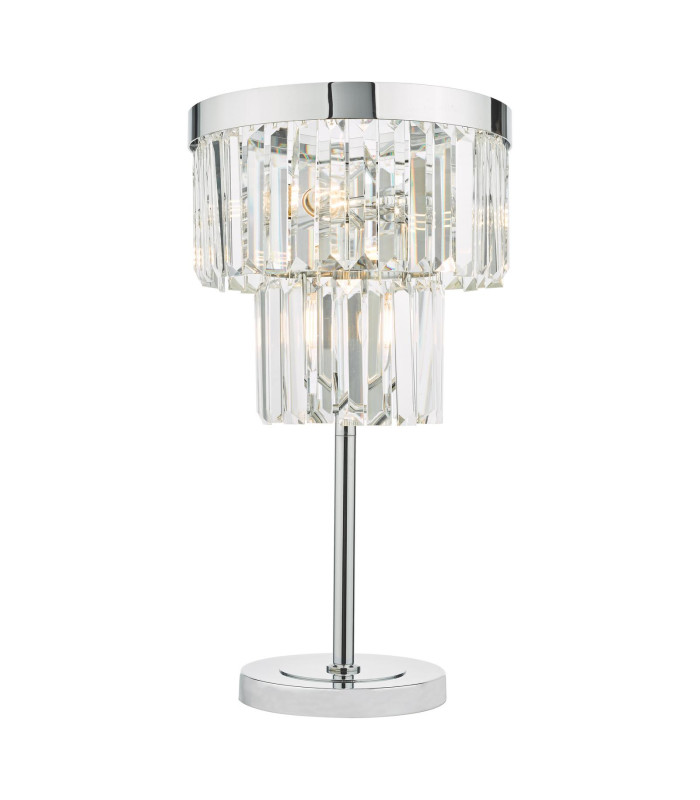 Angel 4 Light Table Lamp Polished Chrome Crystal-1
