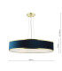 Alvaro 6 Light Ceiling Pendant Brushed Brass and Blue With Shade-4
