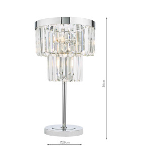 Angel 4 Light Table Lamp Polished Chrome Crystal-2