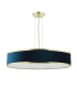 Alvaro 6 Light Ceiling Pendant Brushed Brass and Blue With Shade-5