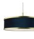 Alvaro 3 Light Ceiling Pendant Brushed Brass and Blue With Shade-7