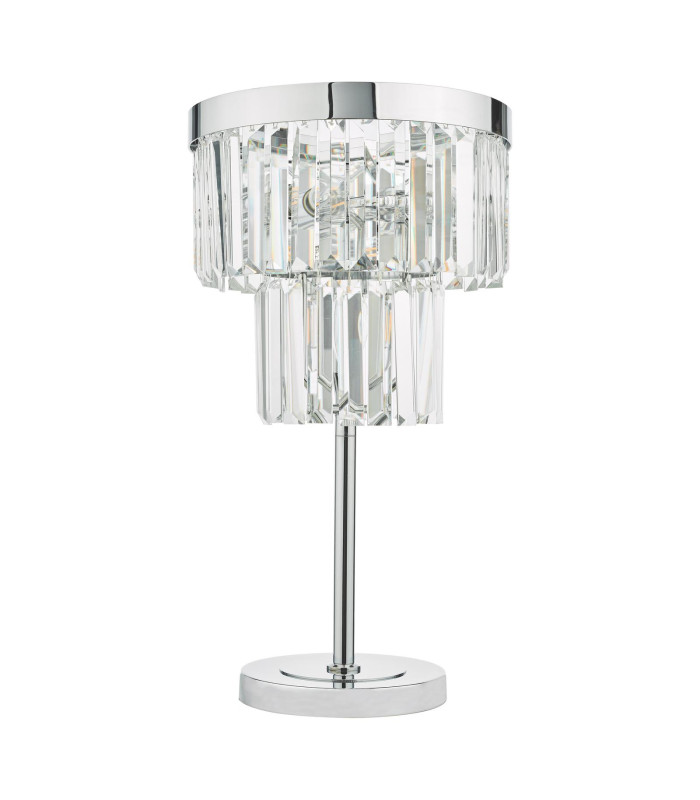 Angel 4 Light Table Lamp Polished Chrome Crystal-3