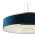 Alvaro 6 Light Ceiling Pendant Brushed Brass and Blue With Shade-6