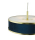 Alvaro 3 Light Ceiling Pendant Brushed Brass and Blue With Shade-8