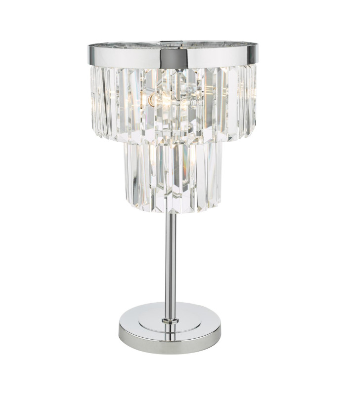 Angel 4 Light Table Lamp Polished Chrome Crystal-4