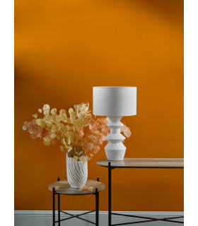 Bidelia Table Lamp Matt White With Shade-2