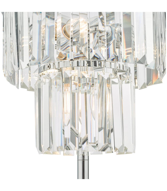 Angel 4 Light Table Lamp Polished Chrome Crystal-7