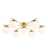Bombazine 7 Light Semi-Flush Natural Brass and Opal Glass-1