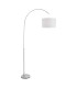 Bow Floor Lamp Satin Nickel With Shade-1