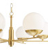 Bombazine 6 Light Ceiling Pendant Natural Brass and Opal Glass-6