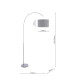 Bow Floor Lamp Satin Nickel With Shade-2