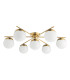 Bombazine 7 Light Semi-Flush Natural Brass and Opal Glass-5