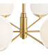 Bombazine 6 Light Ceiling Pendant Natural Brass and Opal Glass-7
