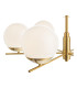 Bombazine 6 Light Ceiling Pendant Natural Brass and Opal Glass-8
