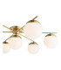 Bombazine 7 Light Semi-Flush Natural Brass and Opal Glass-7