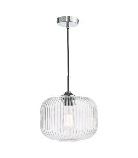 Demarius Ceiling Pendant Polished Chrome and Clear Glass-1