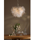 Courtney 10 Light Ceiling Pendant Textured Glass and Antique Brass-2