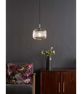 Demarius Ceiling Pendant Polished Chrome and Clear Glass-2