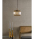Demarius Ceiling Pendant Natural Brass and Amber Glass-3