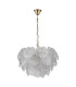 Courtney 10 Light Ceiling Pendant Textured Glass and Antique Brass-5