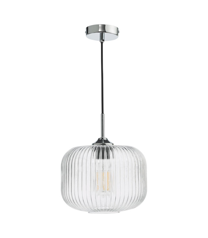 Demarius Ceiling Pendant Polished Chrome and Clear Glass-5