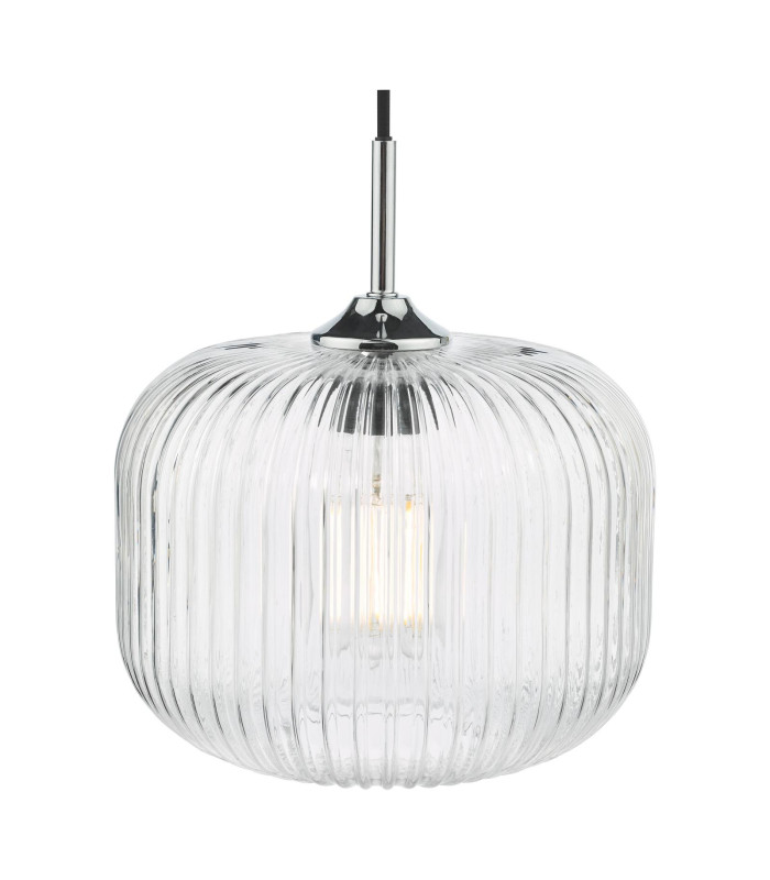 Demarius Ceiling Pendant Polished Chrome and Clear Glass-6