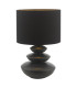 Discus Ceramic Table Lamp Black With Shade-1