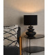 Discus Ceramic Table Lamp Black With Shade-2