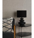 Discus Ceramic Table Lamp Black With Shade-3