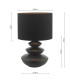 Discus Ceramic Table Lamp Black With Shade-4