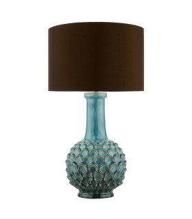 Edlyn Table Lamp Blue Ceramic With Shade-1