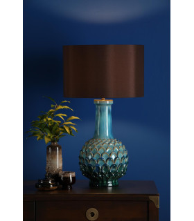 Edlyn Table Lamp Blue Ceramic With Shade-2