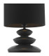 Discus Ceramic Table Lamp Black With Shade-7