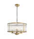 Evelyn 3 Light Ceiling Pendant Antique Bronze and Glass-1