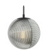 Evander Single Ceiling Pendant Matt Black and Smoked Glass-6